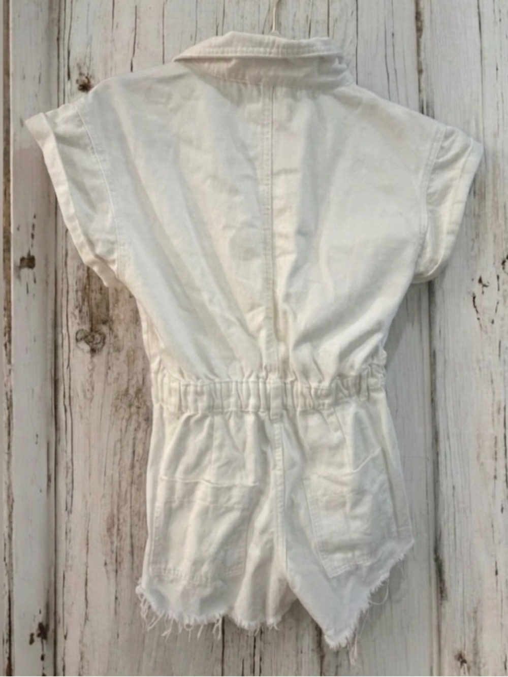 Blank NYC White Utility Short-Sleeve Romper - Picture 10 of 15